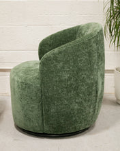 Load image into Gallery viewer, Dark Green Aria Swivel Chair
