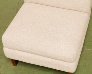 Modern Oatmeal Chenille Tweed Lounge Chair