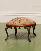 Load image into Gallery viewer, Victorian Footstool with Cast Iron Legs
