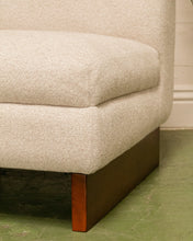 Load image into Gallery viewer, Modern Oatmeal Chenille Tweed Lounge Chair
