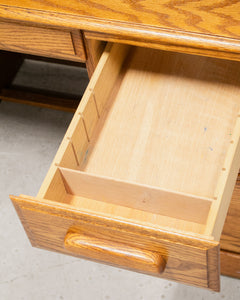 Antique Oak Roll Up Desk