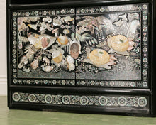 Load image into Gallery viewer, Black Mother of Pearl Curio Cabinet
