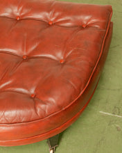 Load image into Gallery viewer, Vintage Tufted Leather Club Chair and Ottoman
