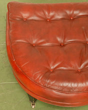 Load image into Gallery viewer, Vintage Tufted Leather Club Chair and Ottoman
