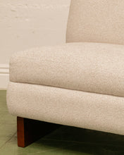 Load image into Gallery viewer, Modern Oatmeal Chenille Tweed Lounge Chair
