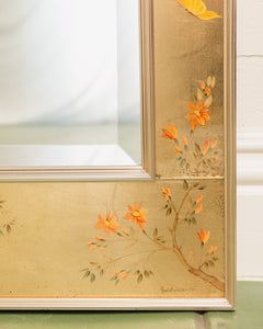 LaBarge Reverse Painted Chinoiserie Mirror