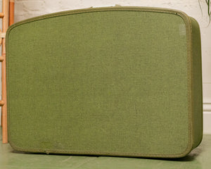 green vintage suitcase