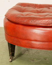 Load image into Gallery viewer, Vintage Tufted Leather Club Chair and Ottoman
