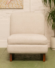 Load image into Gallery viewer, Modern Oatmeal Chenille Tweed Lounge Chair
