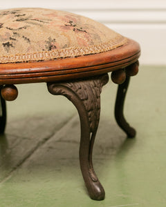 Victorian Footstool with Cast Iron Legs