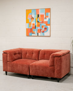 2 Piece Chelsea Sofa in Paprika