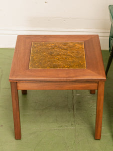 Brown Saltman by John Keal Walnut and Enameled Side/End Table, Sold Separately