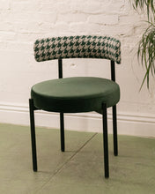 Load image into Gallery viewer, Houndstooth with Green Seat Dining Chair
