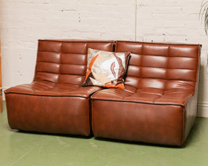 2 Piece Juno in Recycled Leather Loveseat