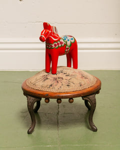 Victorian Footstool with Cast Iron Legs