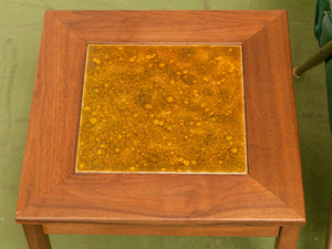 Brown Saltman by John Keal Walnut and Enameled Side/End Table, Sold Separately