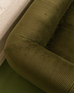 Caprese Sectional Sofa in Green Corduroy