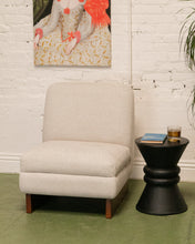 Load image into Gallery viewer, Modern Oatmeal Chenille Tweed Lounge Chair
