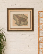 Load image into Gallery viewer, Vintage Stone Rubbing Painting A Neighing Horse Taiwan Republic of China
