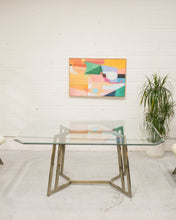 Load image into Gallery viewer, Post Modern Gold Cantilever Chairs (6) and Table Set
