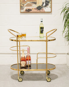 Bella Gold Oval Barcart