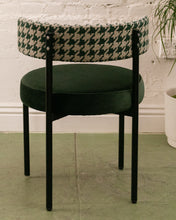 Load image into Gallery viewer, Houndstooth with Green Seat Dining Chair
