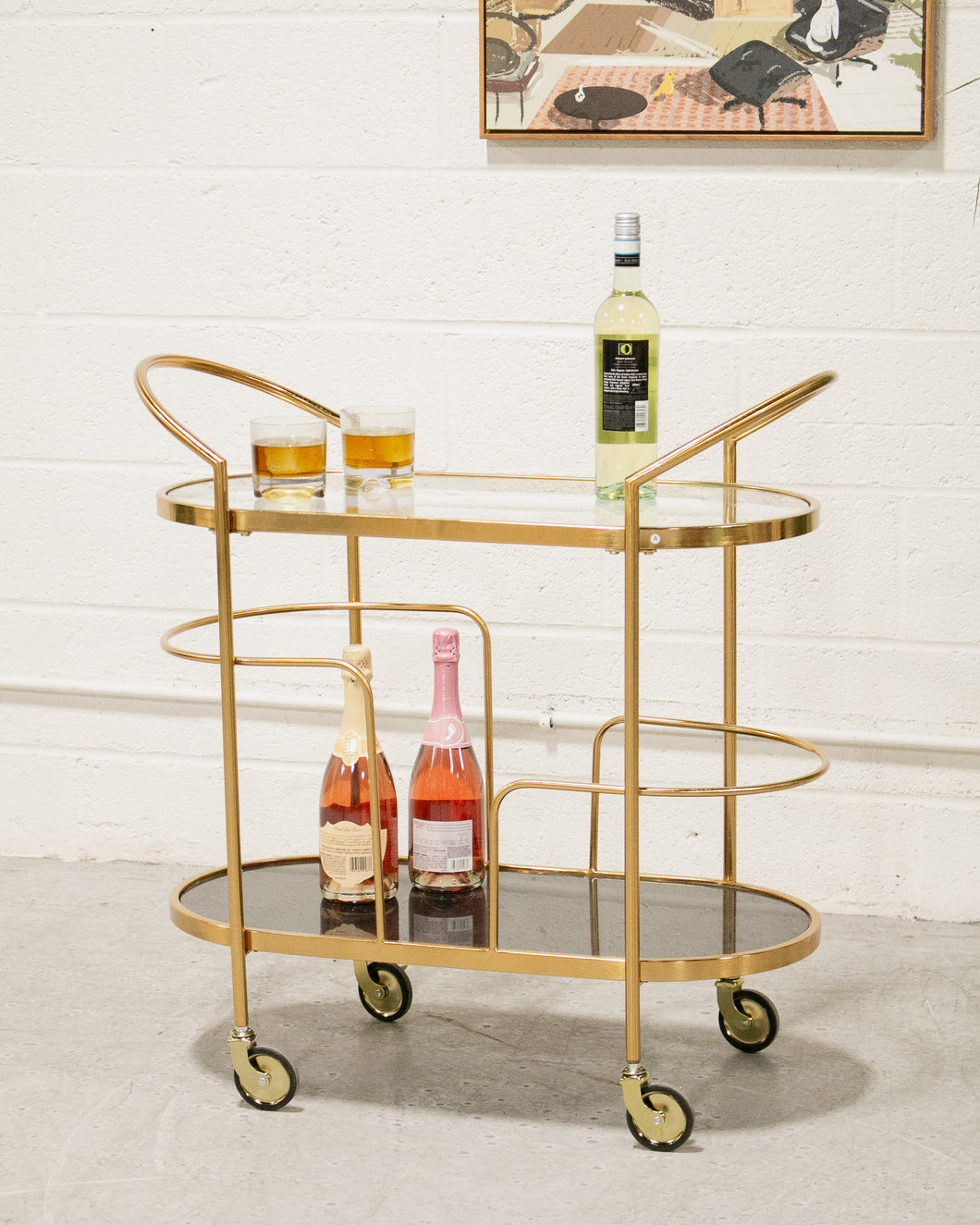 Bella Gold Oval Barcart