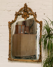 Load image into Gallery viewer, Vintage Gold Gilt Antique Ornate Roses Motif Regency Wall Mirror
