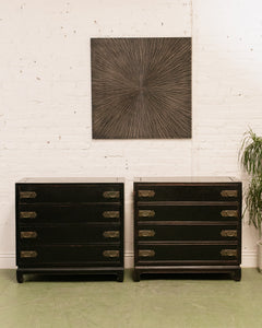 Antique Chest of 4 Drawers in Black