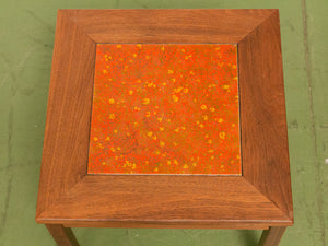 Brown Saltman by John Keal Walnut and Enameled Side/End Table, Sold Separately