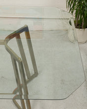 Load image into Gallery viewer, Post Modern Gold Cantilever Chairs (6) and Table Set
