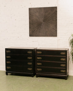 Antique Chest of 4 Drawers in Black