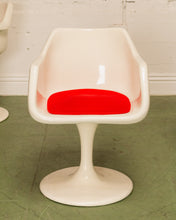 Load image into Gallery viewer, Vintage Set of 4 Tulip Armchairs with Red Seats
