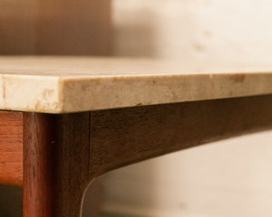 Travertine Top Side Table