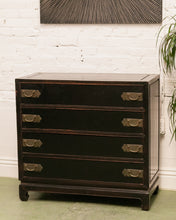 Load image into Gallery viewer, Antique Chest of 4 Drawers in Black
