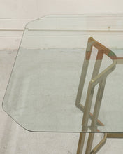 Load image into Gallery viewer, Post Modern Gold Cantilever Chairs (6) and Table Set
