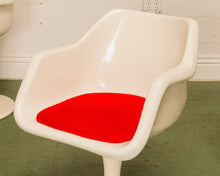 Load image into Gallery viewer, Vintage Set of 4 Tulip Armchairs with Red Seats
