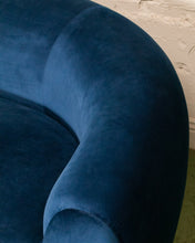 Load image into Gallery viewer, Electric Blue Curved Back Sofa
