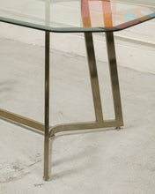 Load image into Gallery viewer, Post Modern Gold Cantilever Chairs (6) and Table Set
