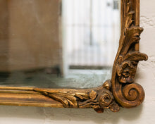 Load image into Gallery viewer, Vintage Gold Gilt Antique Ornate Roses Motif Regency Wall Mirror
