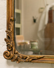 Load image into Gallery viewer, Vintage Gold Gilt Antique Ornate Roses Motif Regency Wall Mirror
