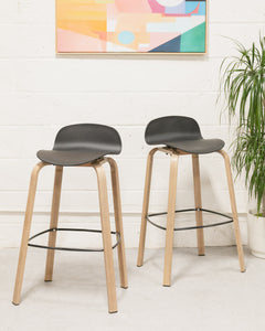 Bentwood Bar Stools Pair