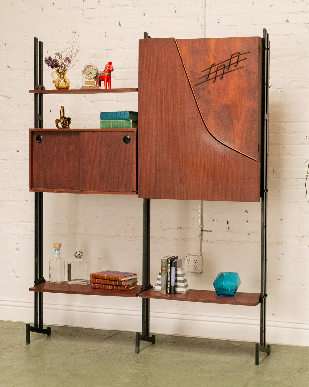 1950’s Rare Music Emblem Shelf unit by Vittorio Dassi