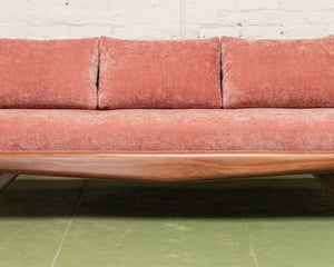 Gondola Armless Sofa In Bianca Rosewood