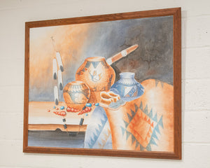 Vintage Pottery Still Life, Framed