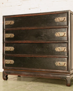 Antique Chest of 4 Drawers in Black