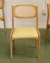 Load image into Gallery viewer, Modern Oak and Rattan Dining Chairs
