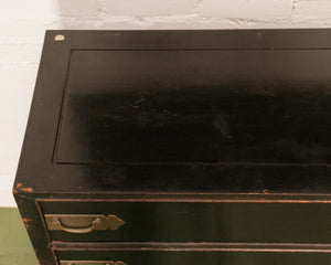 Antique Chest of 4 Drawers in Black