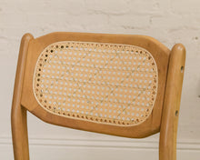 Load image into Gallery viewer, Modern Oak and Rattan Dining Chairs
