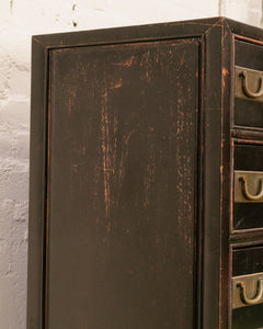 Antique Chest of 4 Drawers in Black